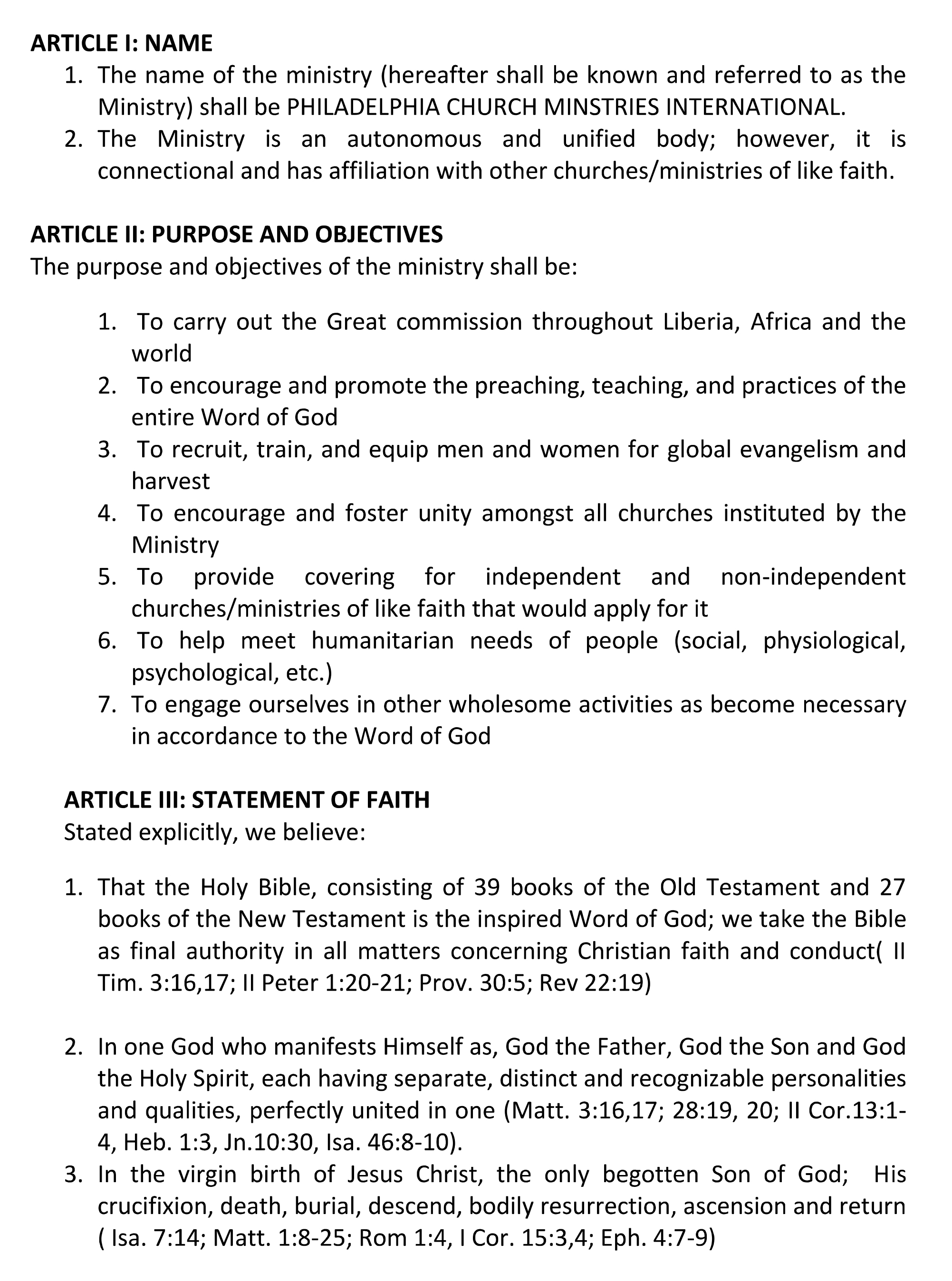 Statement of Faith page 1